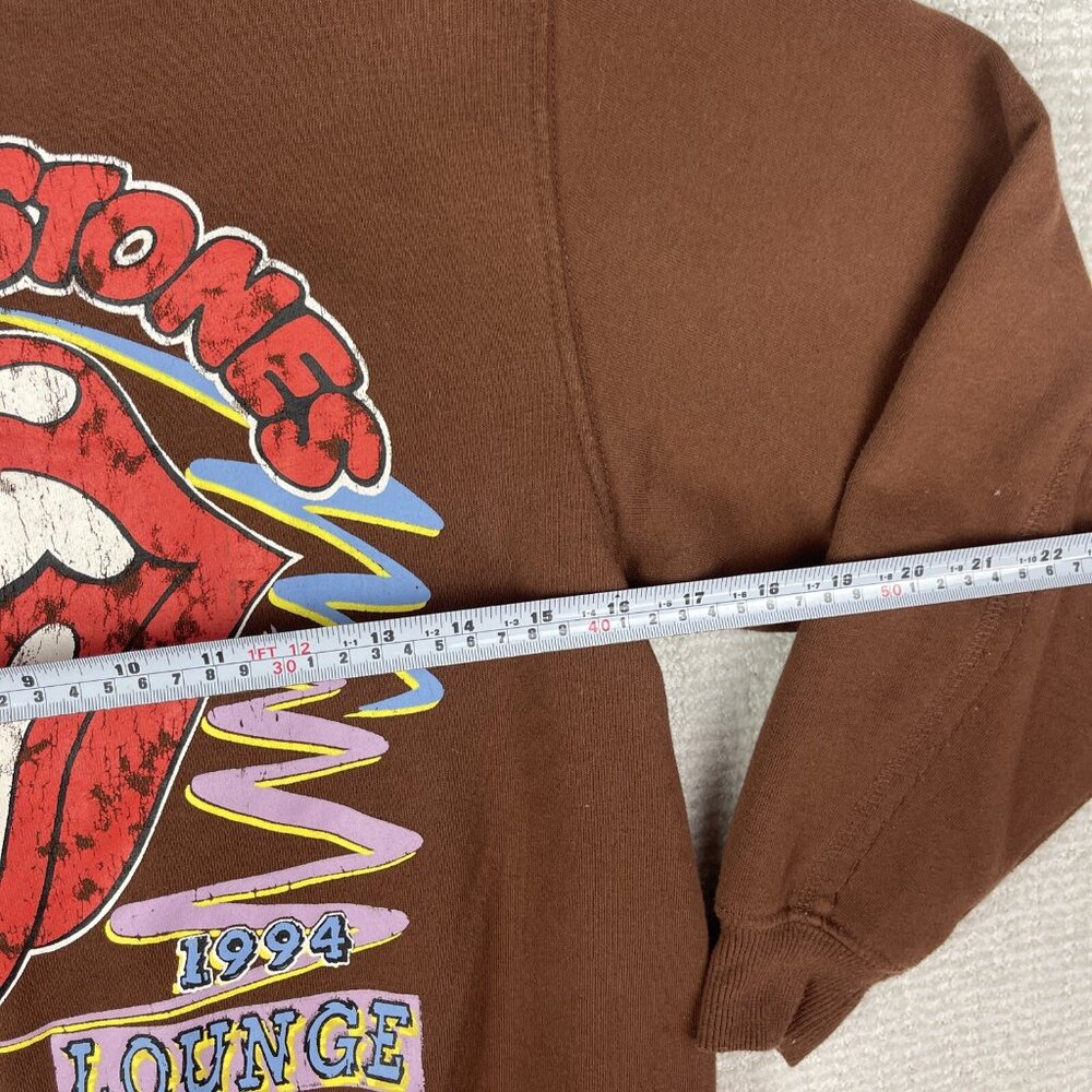 Rolling Stones Crewneck Sweatshirt Men XXS Brown Voodoo Lounge 1994 Sweater - Picture 12 of 16